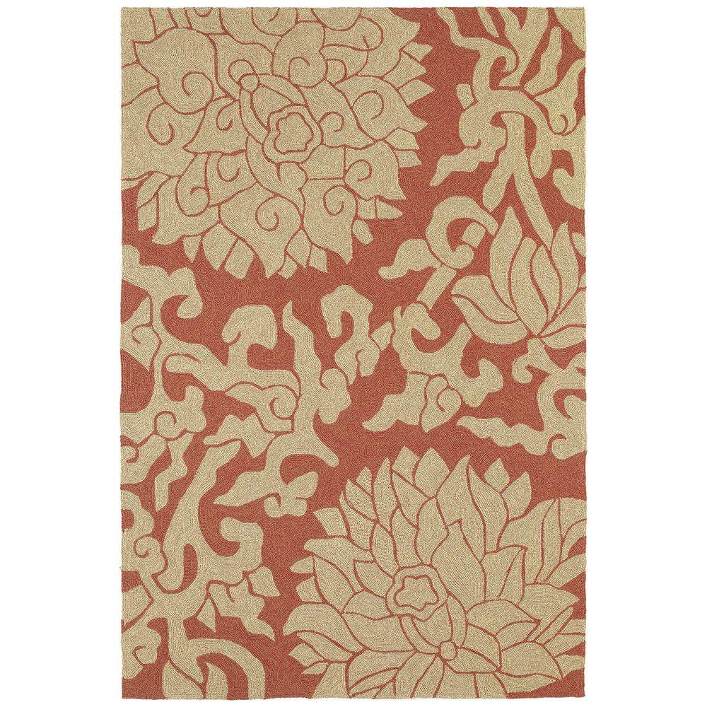 Kaleen Habitat Bahama Rose Paprika 10 Ft X 14 Indoor Outdoor Kaleen Habitat Bahama Rose Paprika 10 Ft X 14 Indoor Outdoor Area