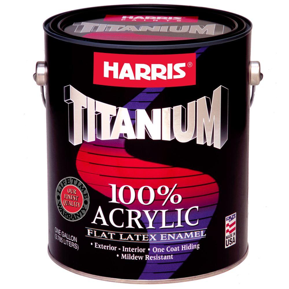 Harris Titanium 1 gal. Flat AcrylicLatex White Interior Harris Titanium 1 gal. Flat AcrylicLatex White Interior
