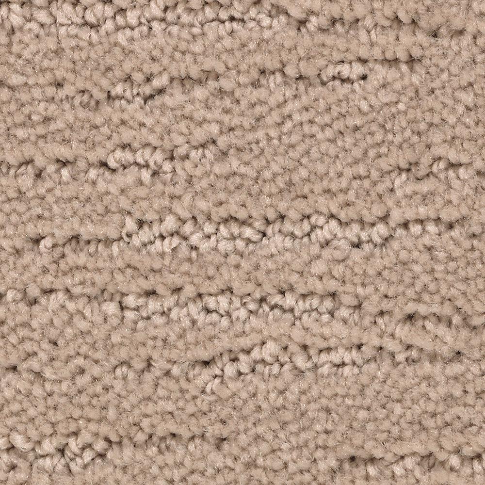 Mohawk Carpet Sample Enchantment Color New Fawn Pattern 8 in. x 8