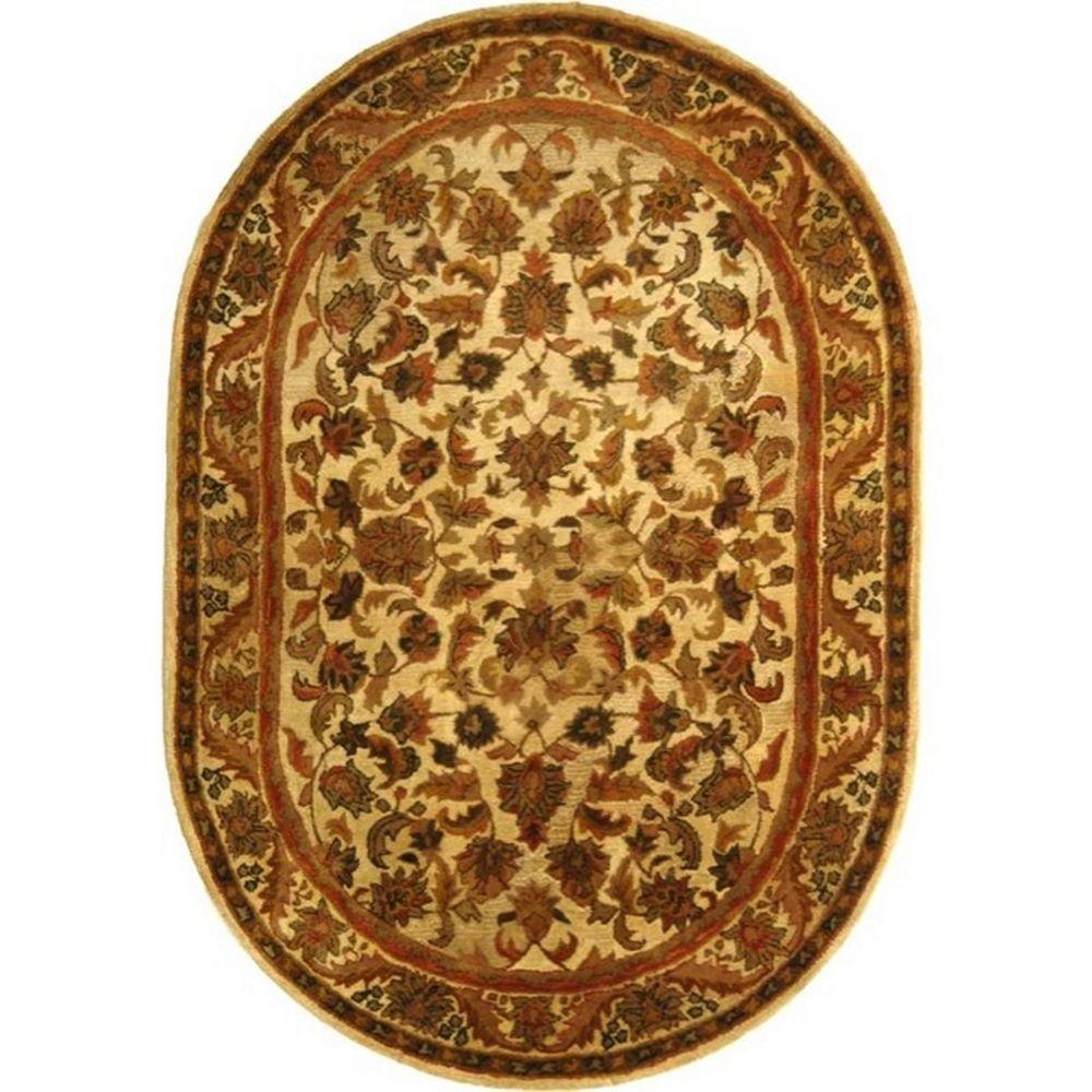 Safavieh Antiquity Gold 5 ft. x 7 ft. Oval Area RugAT52D5OV The