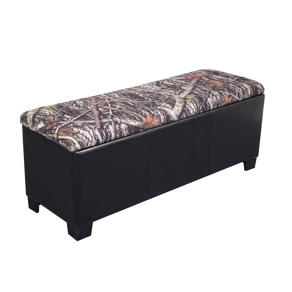 American Furniture Classics 4 Gun Storage Camouflaged Entryway Bench In Brown 1 531 The Home Depot