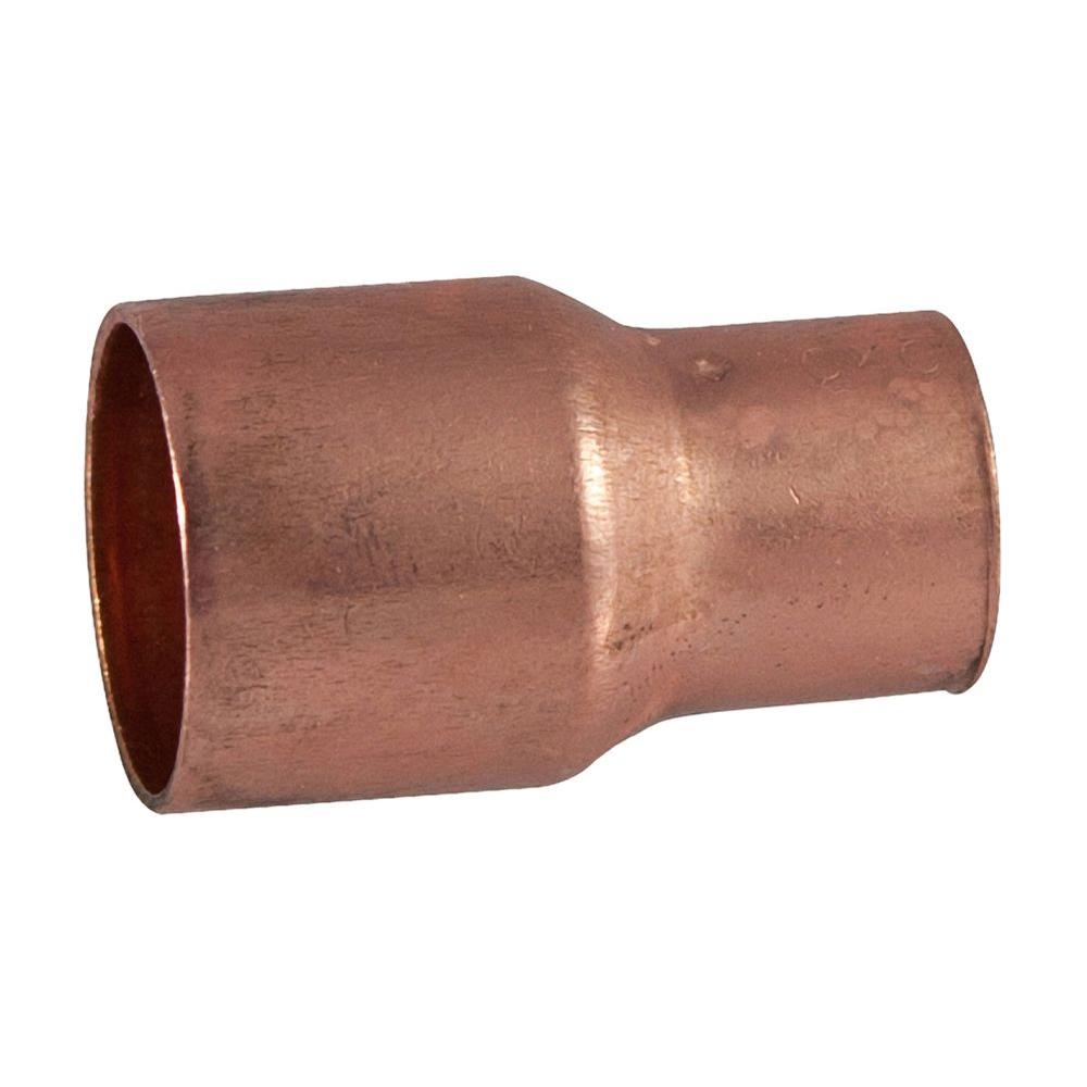 1/2 in. Copper Pressure C x C Reducing Coupling with Stop