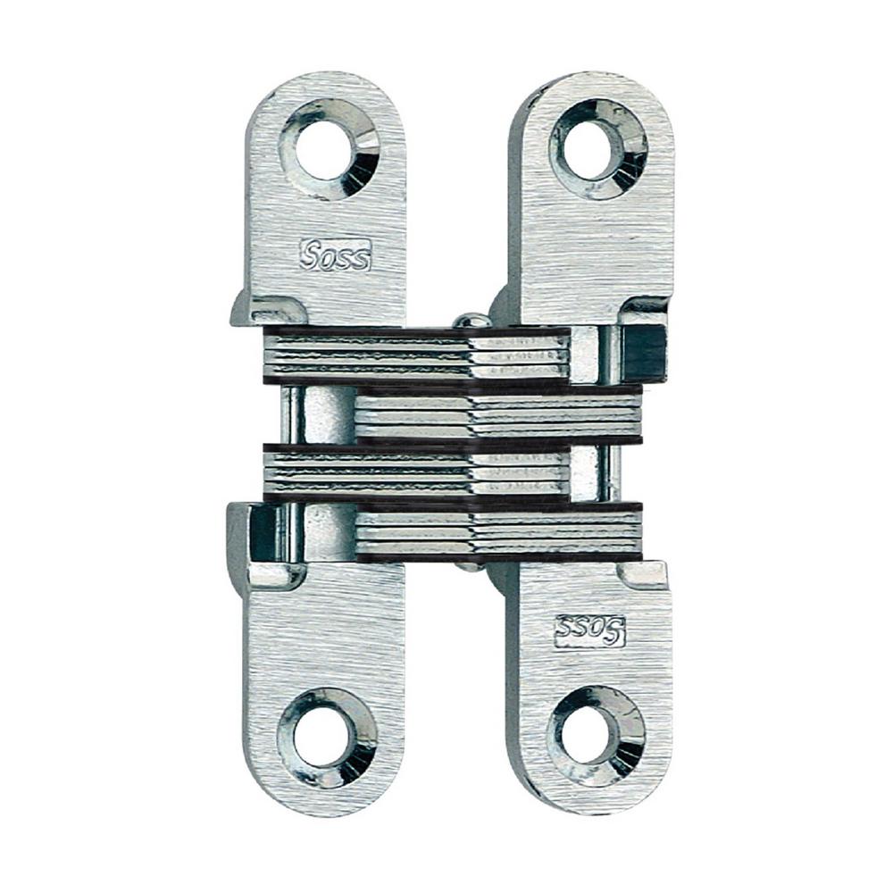 SOSS 1/2 in. 23/8 in. Satin Chrome Invisible Hinge204CUS26D The