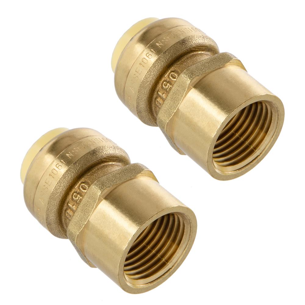 1 FPT Push Fitting~Bag of 10~Lead Free! Female Pipe Thread
