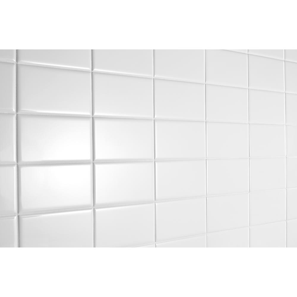 Glass Tiles for Kitchen Backsplash 3 x 6 Subway Backsplash Tiles Glossy Non-Sanded Grout for Installation G-24