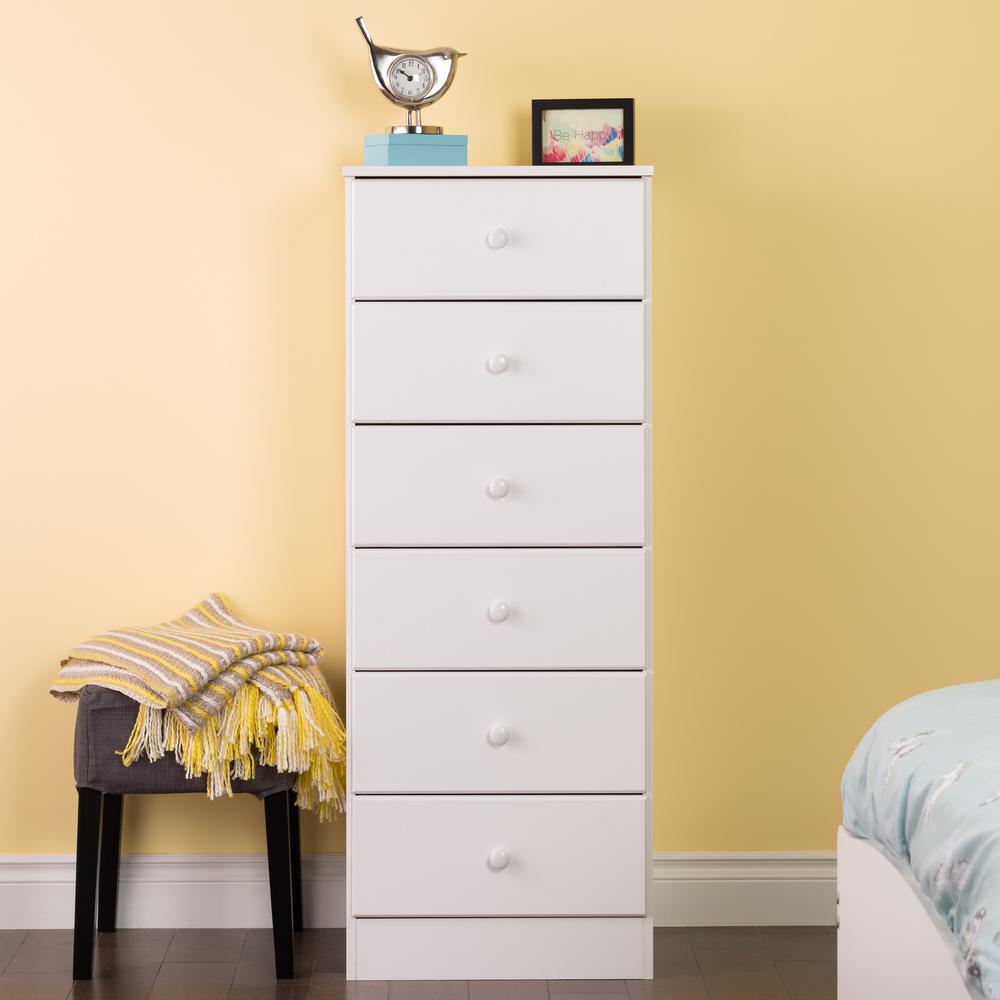 Prepac Astrid 6Drawer White ChestWDBH04011 The Home Depot