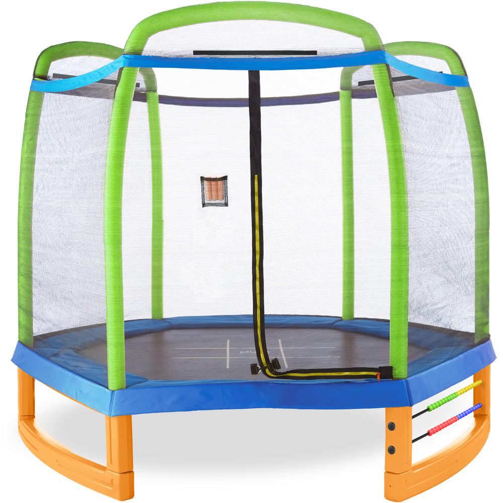 Pure Fun Jump And Play 7 Ft Trampoline Set 9307ts The Home Depot