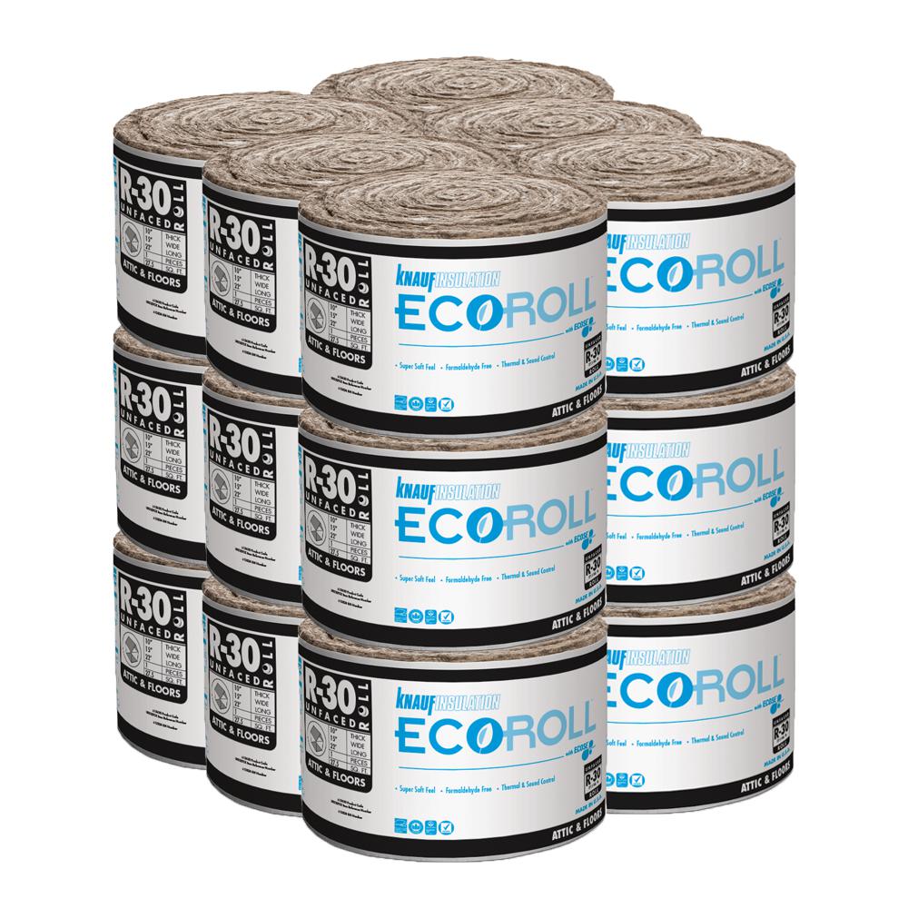 Knauf Insulation R-30 EcoRoll Unfaced Fiberglass Insulation Roll 15 In ...