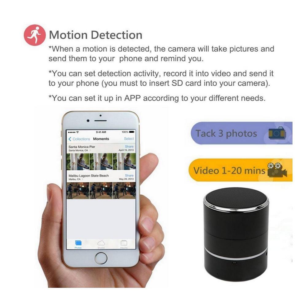 180° Rotate WIFI 1080P SPY HD Hidden Camera Speaker Wireless Video Recorder Cam