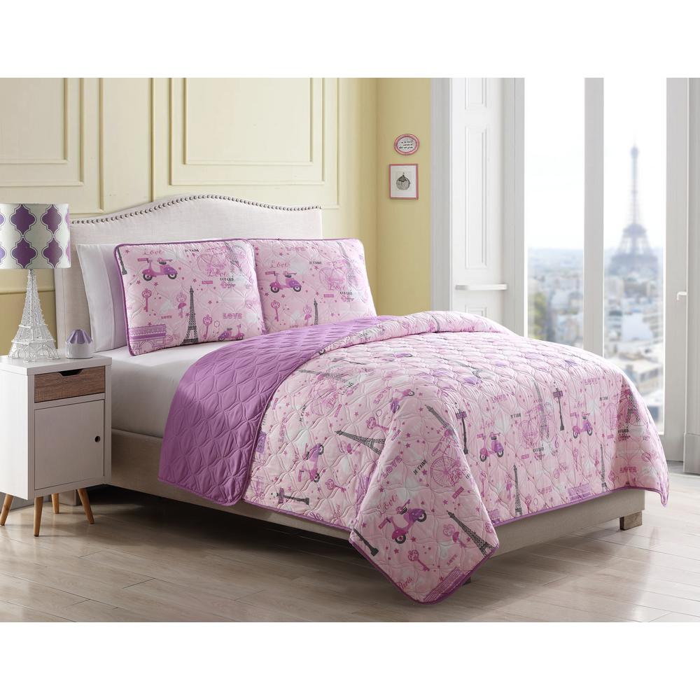 Morgan Home Magical Paris Full Queen 3 Piece Quilt Set M594335 The Morgan Home Magical Paris Full Queen 3 Piece Quilt Set
