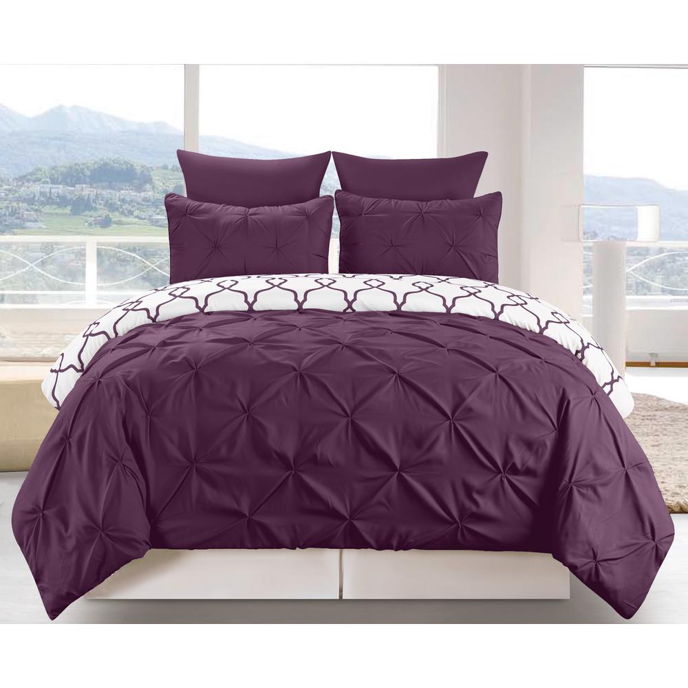 Duck River Esy Reversible 3 Piece Plum Duvet King Set Esy 11667d 1