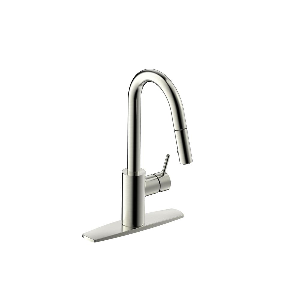 Fontaine By Italia Palais Royal Single Handle 1 Or 3 Hole Pull Down Sprayer Kitchen Faucet In Brushed Nickel Fontaine By Italia Palais Royal Single Handle 1 Or 3 Hole Pull Down Sprayer Kitchen Faucet In Brushed Nickel