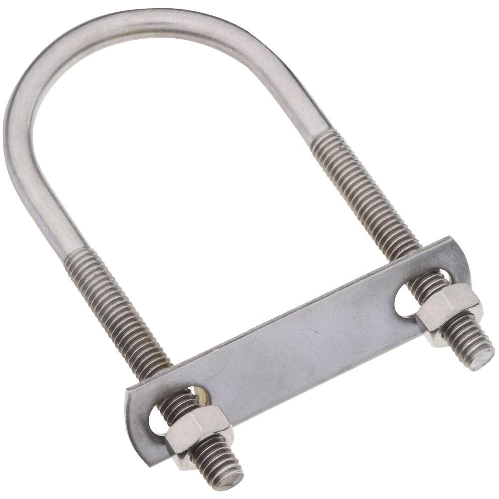KingChain 1/4 X 2 Inch U-Bolts – Zinc Plated Steel, 10 Pack