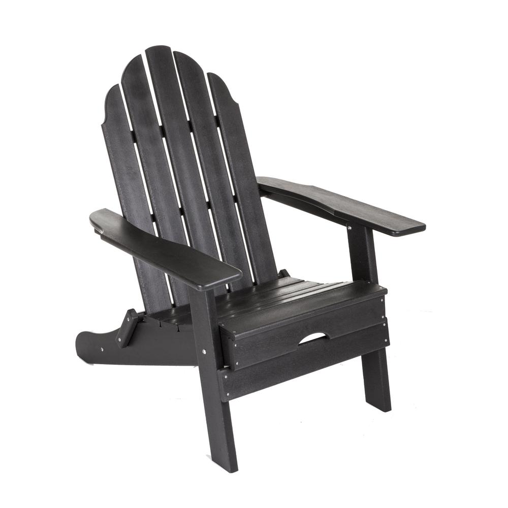 Aspen Brands Black Plastic Folding Adirondack Chair Bpadir The Aspen Brands Black Plastic Folding Adirondack Chair