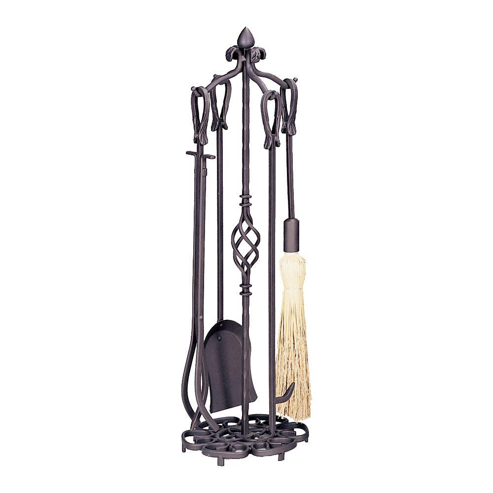 Pleasant Hearth Mission Style 5 Piece Fireplace Tool Set Fa017ta