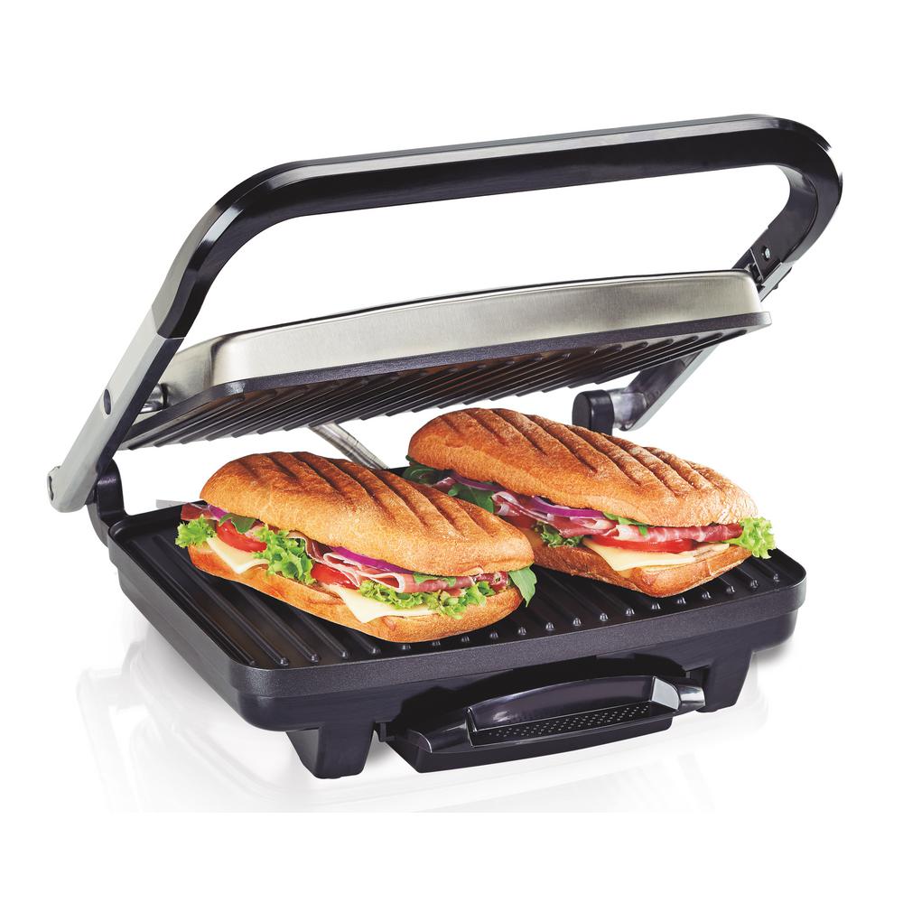 Hamilton Beach Stainless Steel Panini Press And Indoor Grill 25410