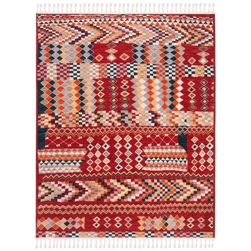 Safavieh Farmhouse Red/Ivory 9 ft. x 12 ft. Area RugFMH814Q9 The