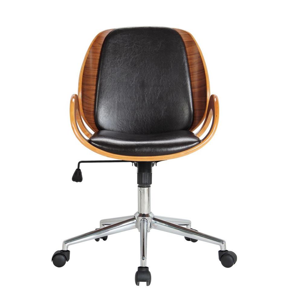 Boraam Mira Brown Office Chair 97912 The Home Depot