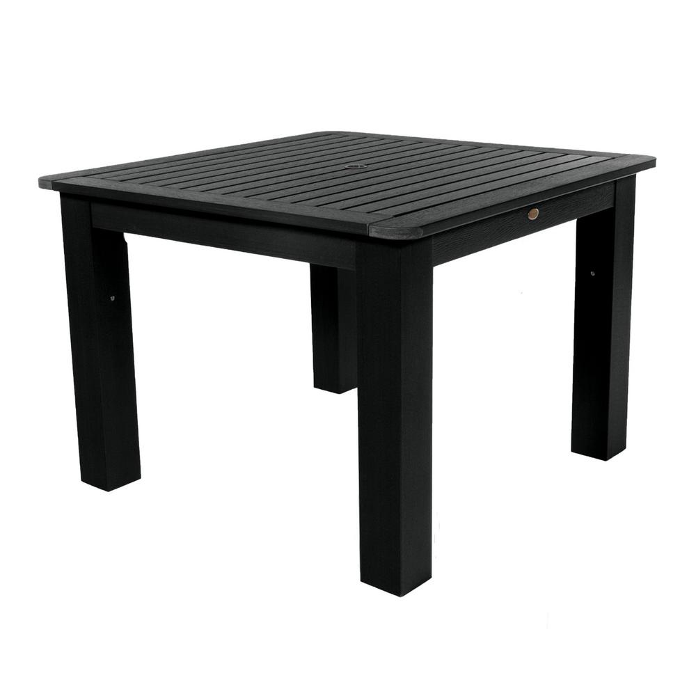 Highwood Black Square Recycled Plastic Outdoor Dining Table-AD-DTB44