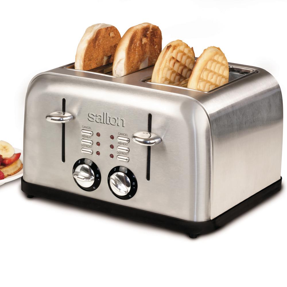 Salton Electronic 4Slice Stainless Steel Toaster 123912 The Home Depot