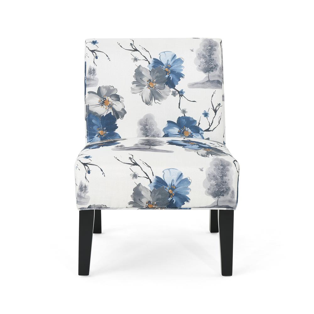 Noble House Kassi Traditional Multi-Colored Floral Fabric Accent Chair