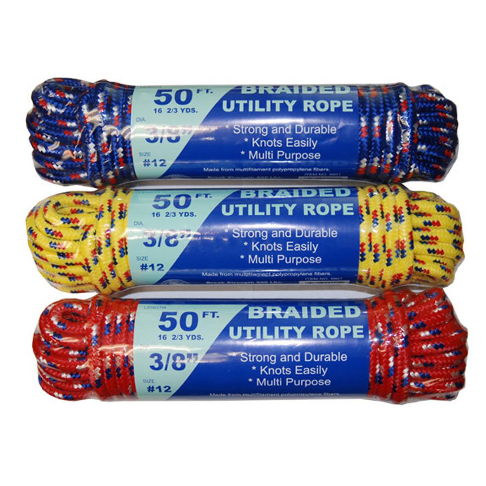 3//8in x 50 ft Derby rope blue and white