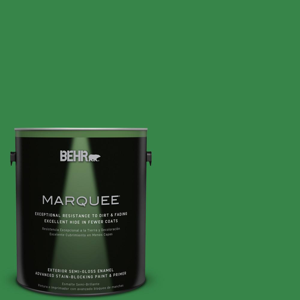 BEHR MARQUEE 1gal. 450B7 Green Grass SemiGloss Enamel Exterior