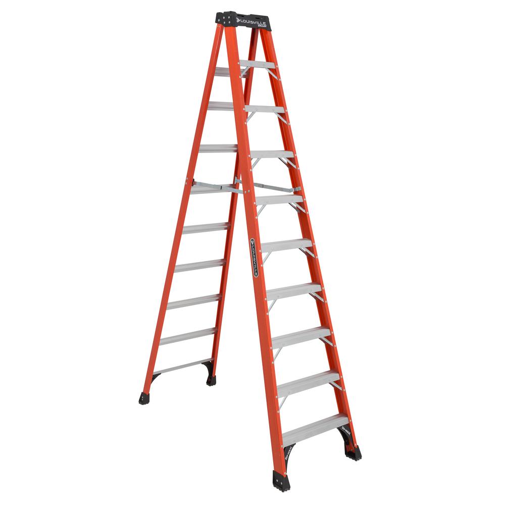 Louisville Ladder 10 ft. Fiberglass Step Ladder with 375 lbs. Load Capacity Type... by Louisville Ladder