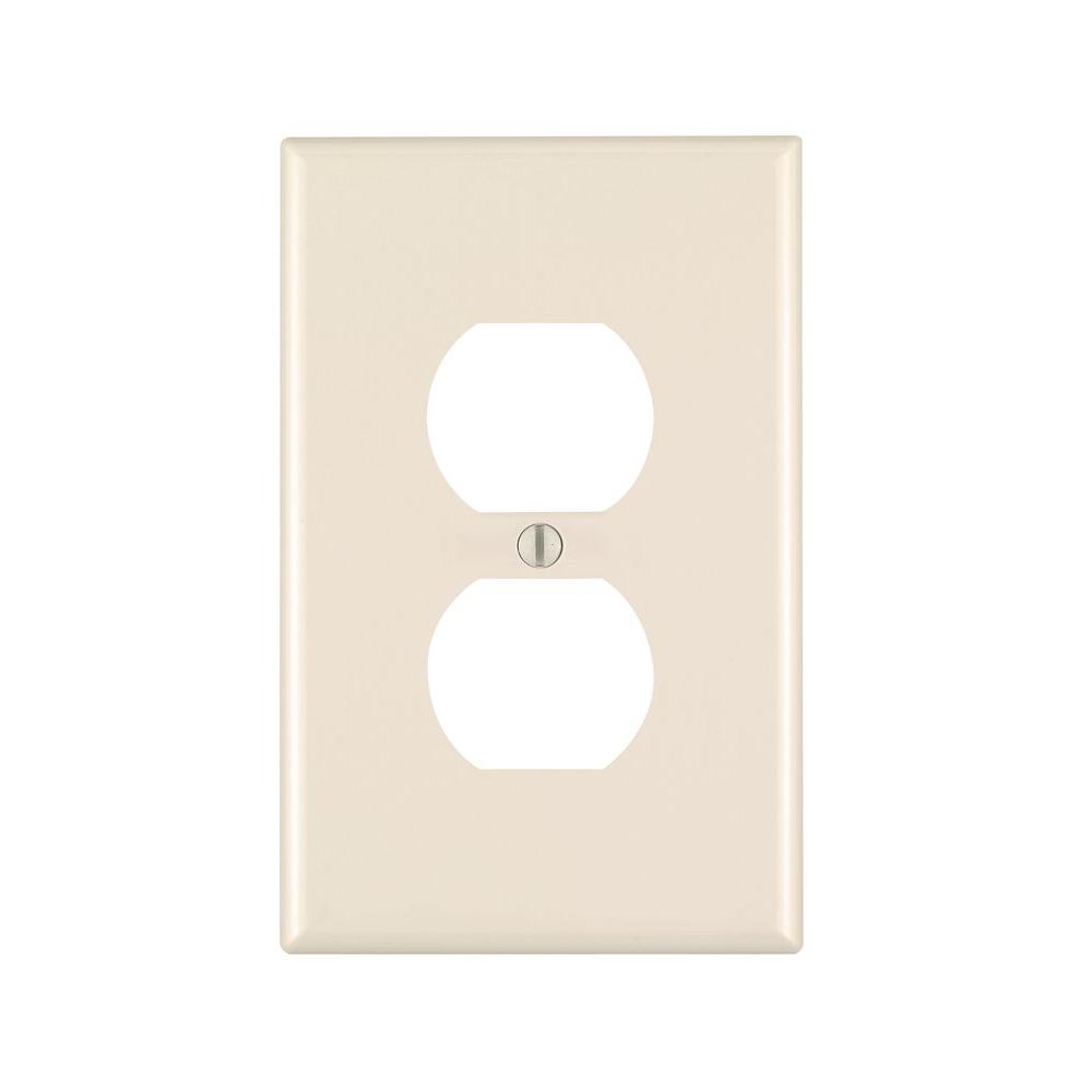 Leviton 1Gang Midway Duplex Outlet Nylon Wall Plate, Light AlmondR56