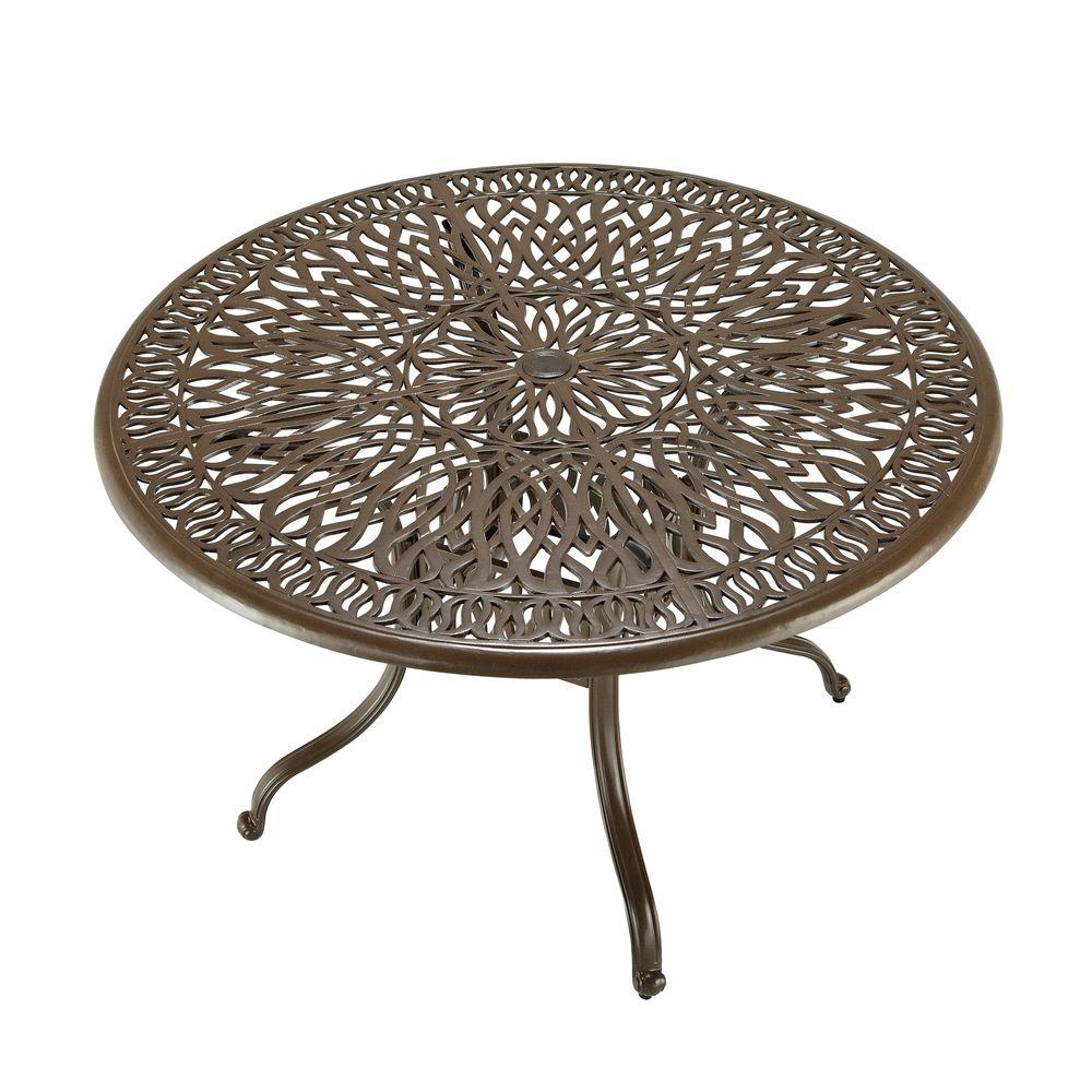 Homestyles Floral Blossom Taupe 5 Piece Patio Dining Set With