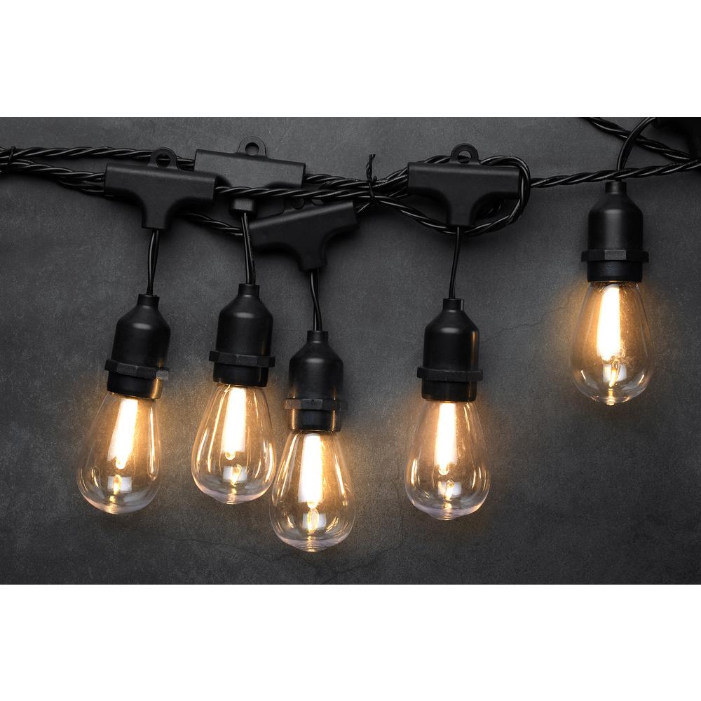 Water Resistant String Lights Outdoor Lighting The Home Depot Edison Bulb Warm White Led String Light