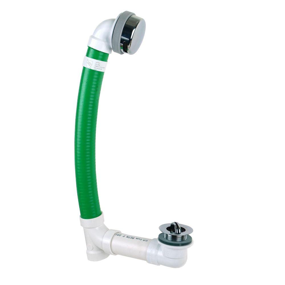 Watco Innovator Flex924 Flexible Bath Waste with Push Pull Bathtub Stopper and Innovator