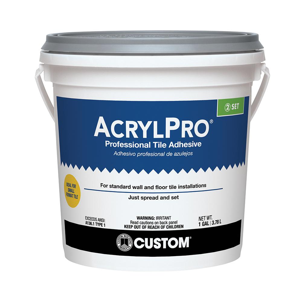 Custom Building S Acrylpro 1 Gal, Shower Wall Tile Adhesive