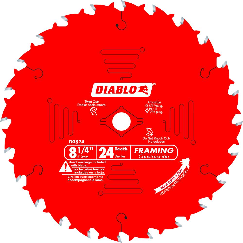 DIABLO 81/4 in. x 24Tooth Framing Saw BladeD0824X The Home Depot