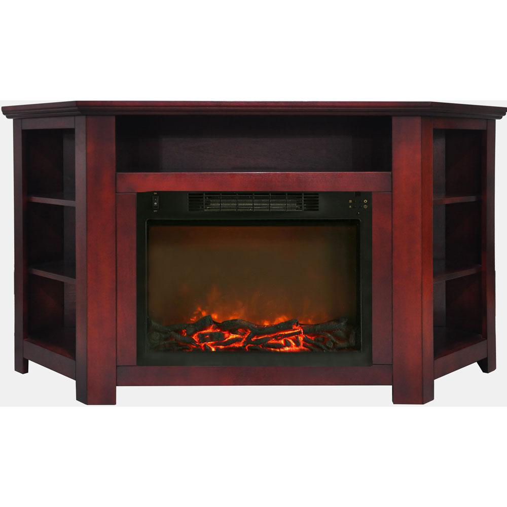 Cambridge Stratford 56 In Electric Corner Fireplace In Mahogany