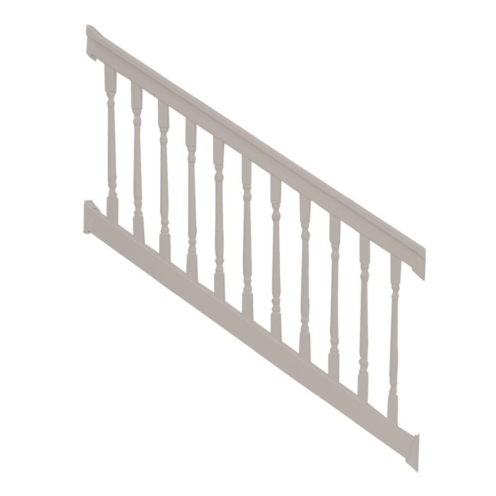 Weatherables Delray 3 Ft. H X 6 Ft. W Vinyl Tan Stair Railing Kit-WTR ...