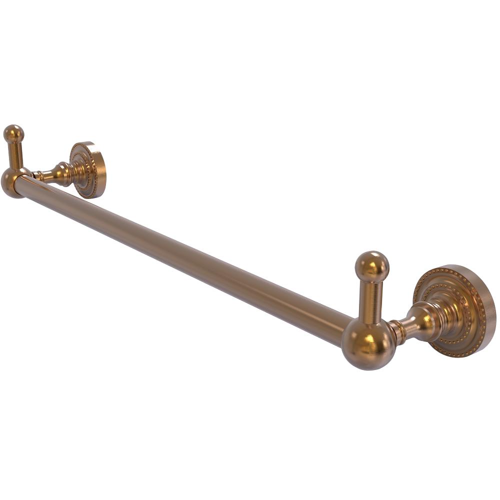 Allied Brass Dottingham Collection 24 In Towel Bar With Integrated   Brushed Bronze Allied Brass Towel Bars Dt 41 24peg Bbr 64 1000 