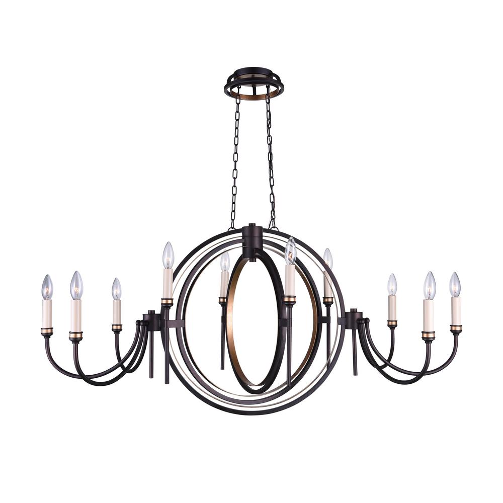 Cwi Lighting Aurea 10 Light Golden Brown Chandelier 9927p48 218 Cwi Lighting Aurea 10 Light Golden Brown Chandelier