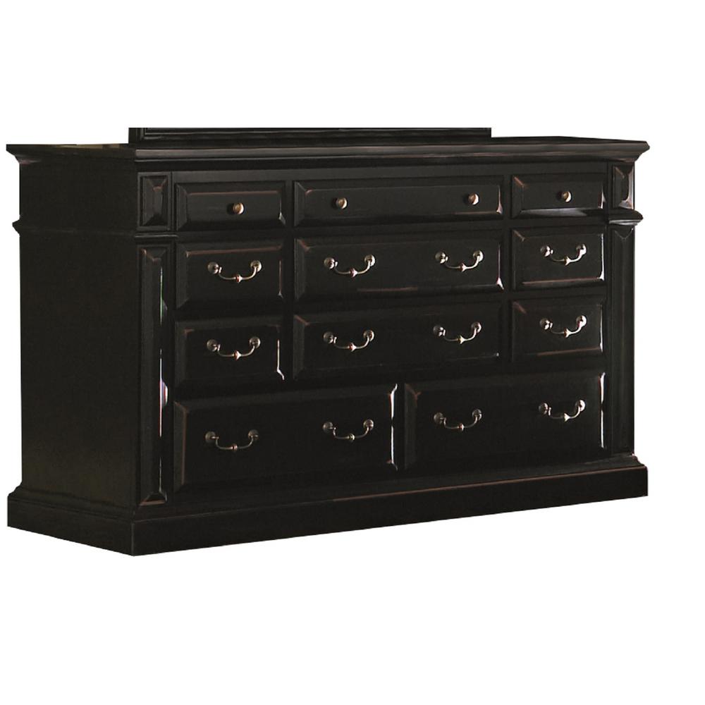 Progressive Furniture Torreon 11 Drawer Antique Black Dresser