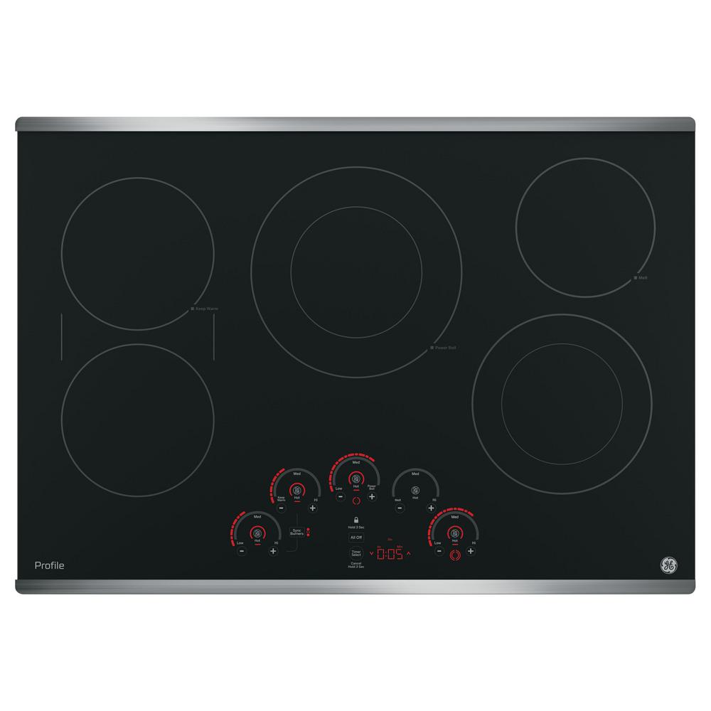 Ge Profile 30 In Radiant Electric Cooktop In Stainless Steel With