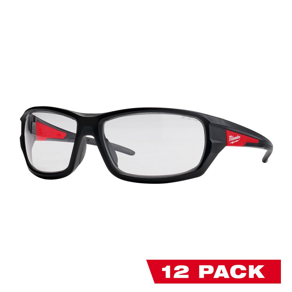 Milwaukee Performance Safety Glasses with Clear Lenses (12Pack)4873