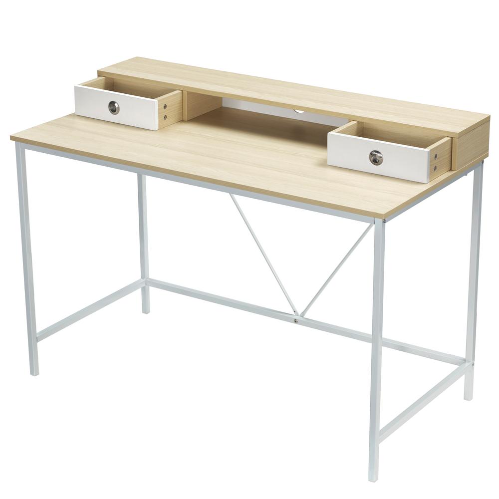 Shallow Wood Grain Writing Desk Fde20581 The Home Depot