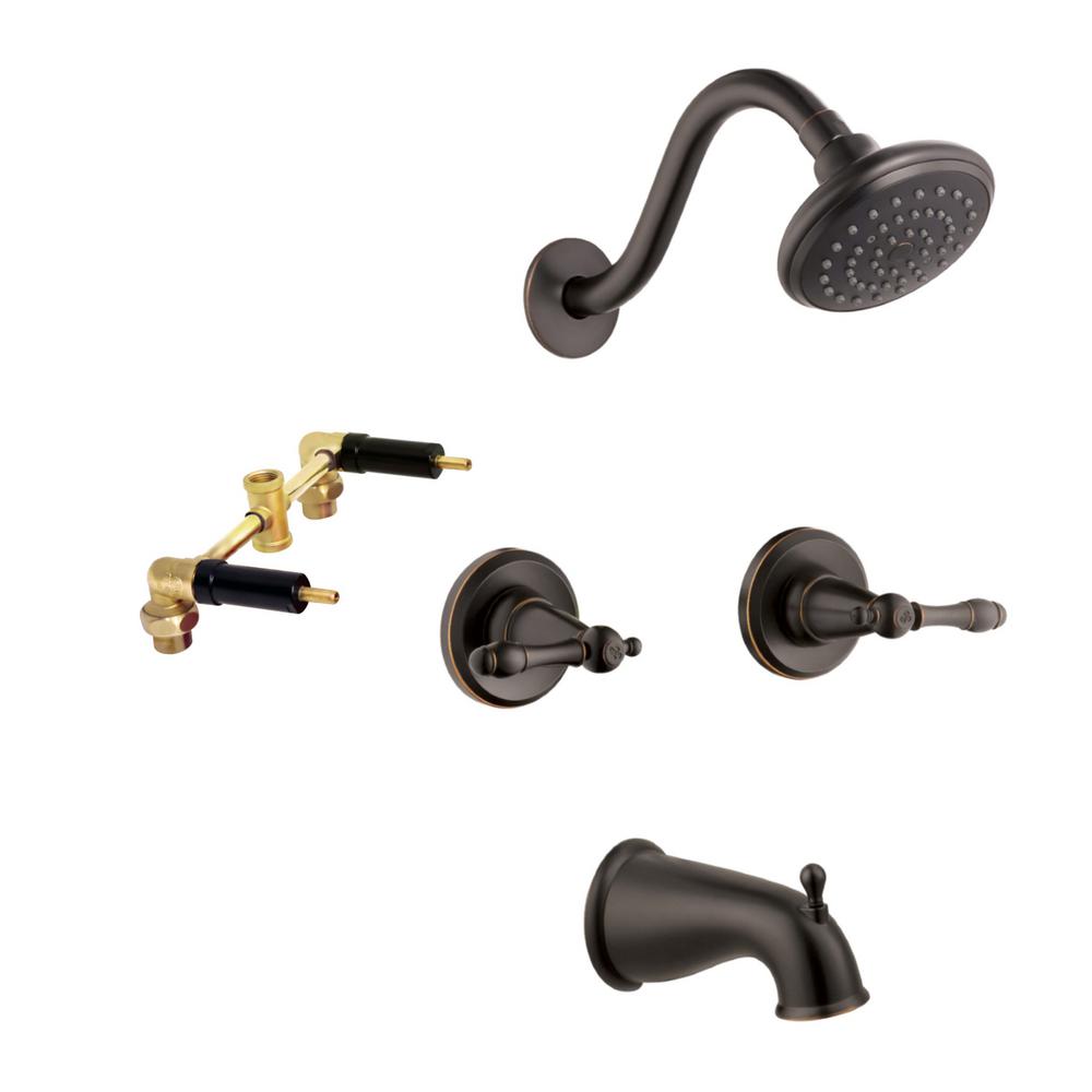 Oil Rubbed Bronze Bathtub Shower Faucet Combos Bathtub