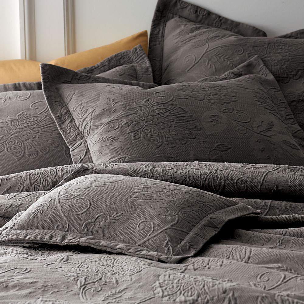 gray pillow shams