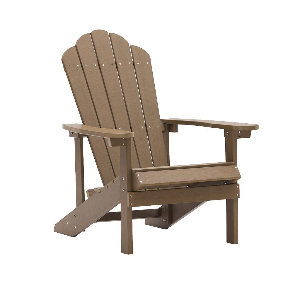 CASAINC Brown Reclining Wood Adirondack ChairWF33TK The Home Depot