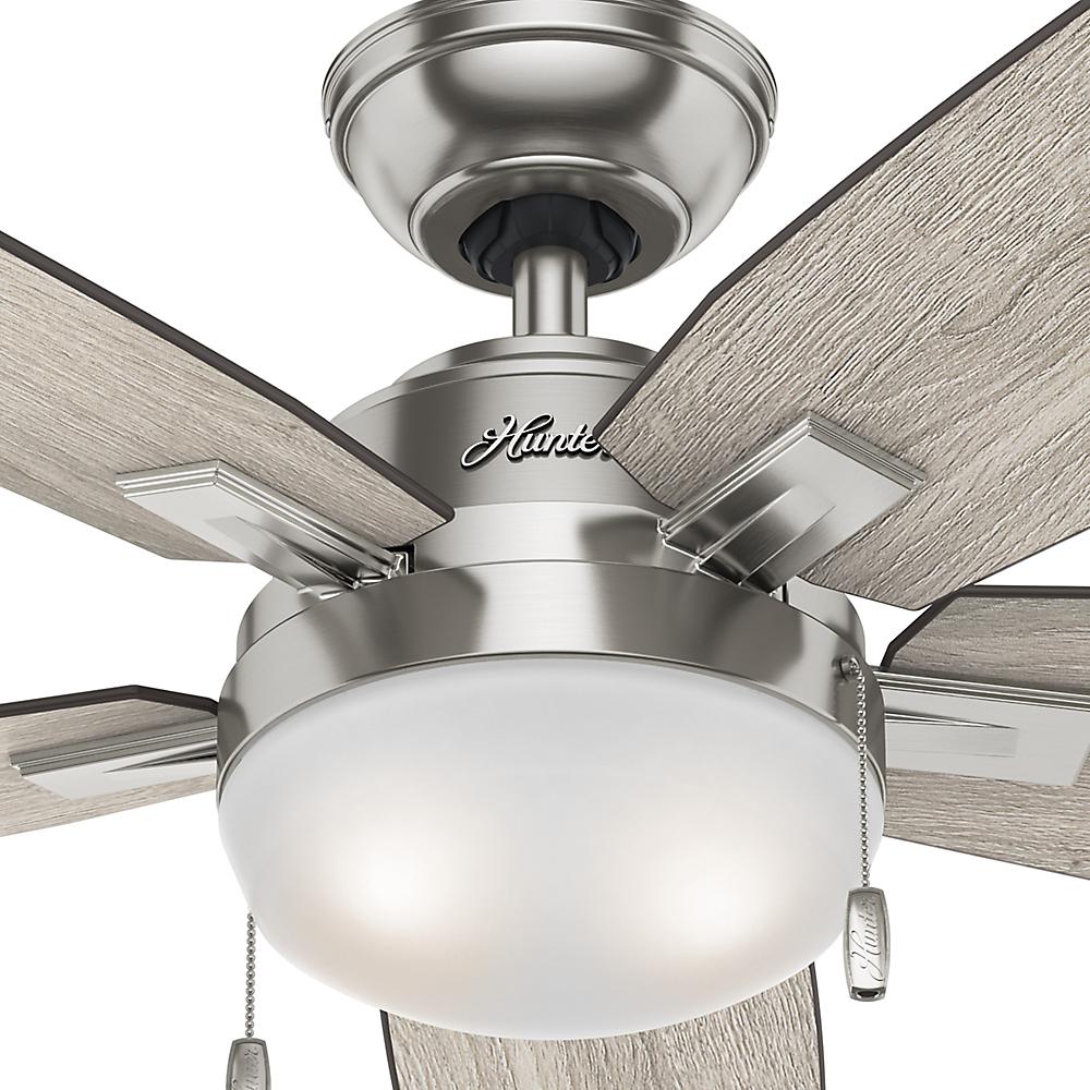 Hunter Fan 54 inch Matte Nickel Ceiling Fan with LED ...