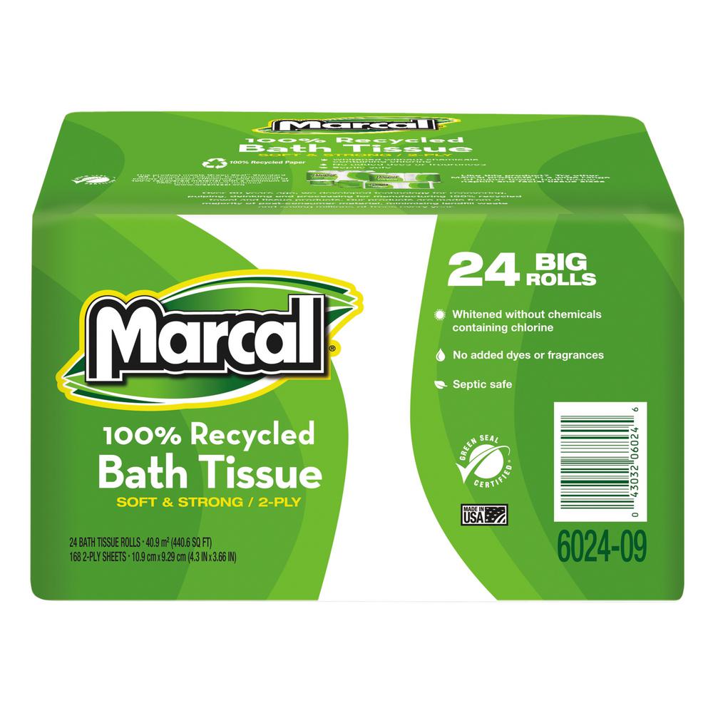 UPC 043032060246 product image for Marcal Toilet Tissue Small Steps Grab'n'Go 4.3 in. x 3.66 in. 100% Recycled Bath | upcitemdb.com