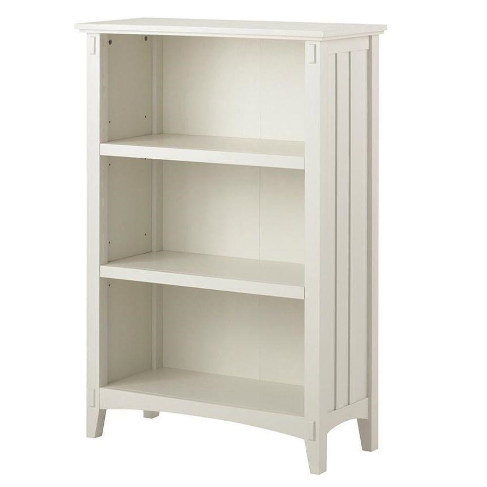 Home Decorators Collection Artisan White 3 Shelf Open Bookcase