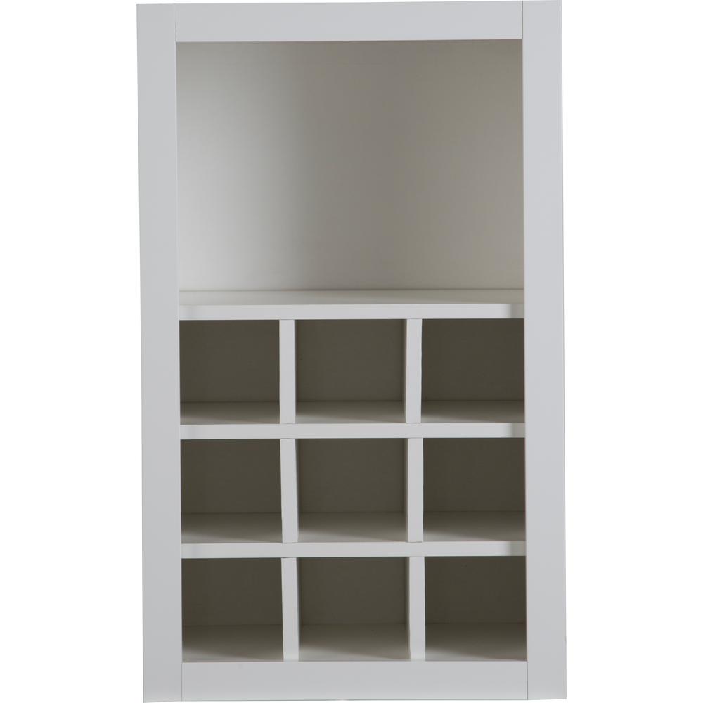 Hampton Bay Cambridge Assembled 30x18x12 In Flex Wall Cabinet With Shelves And Dividers White