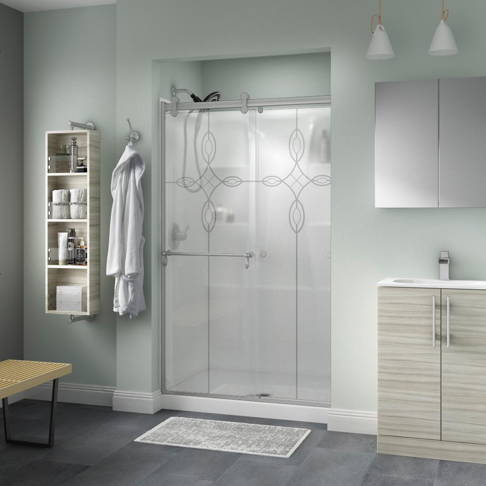 Delta Portman 48 X 71 In Frameless Contemporary Sliding Shower